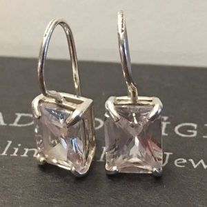 Silpada Rectangle Cubic Zirconia Earrings W0353